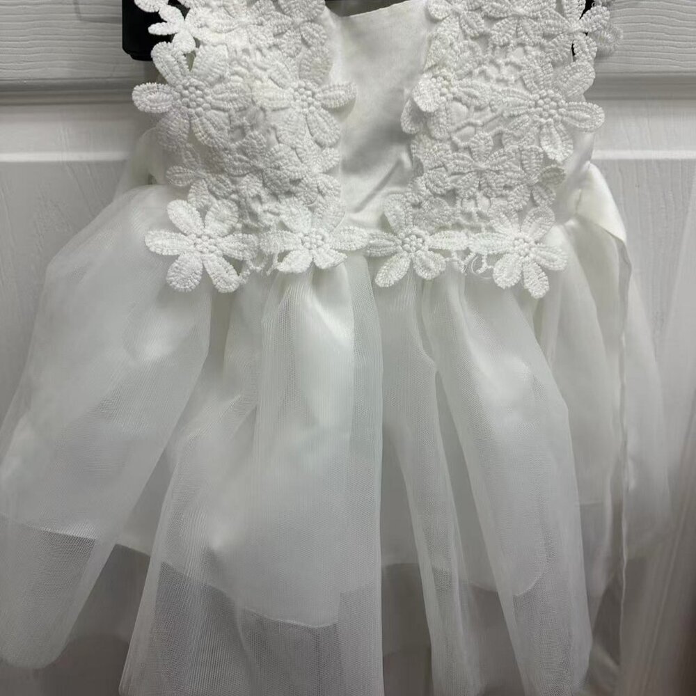 Baby Girls Dress Christening Baptism Party Formal Dresses（3M~6M) - Picture 8 of 9